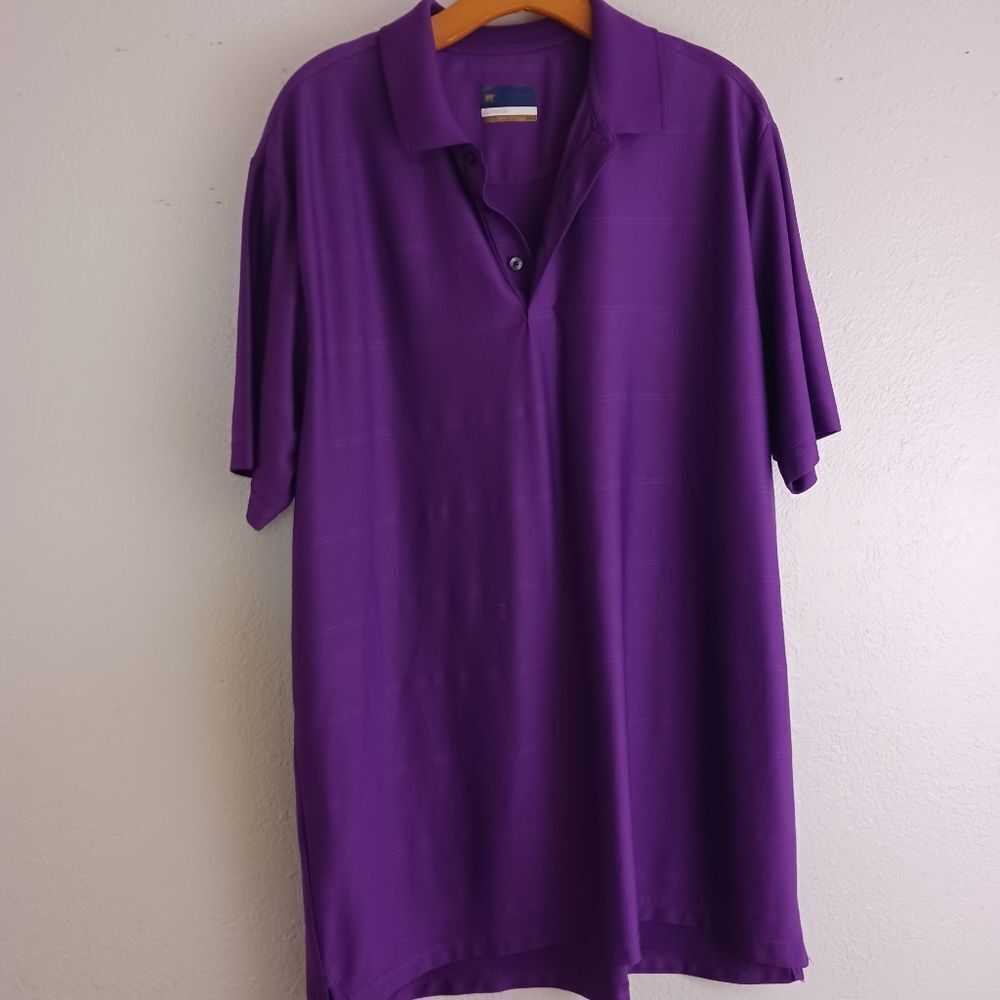 Jack Nicklaus polo purple short sleeve tshirt size XL